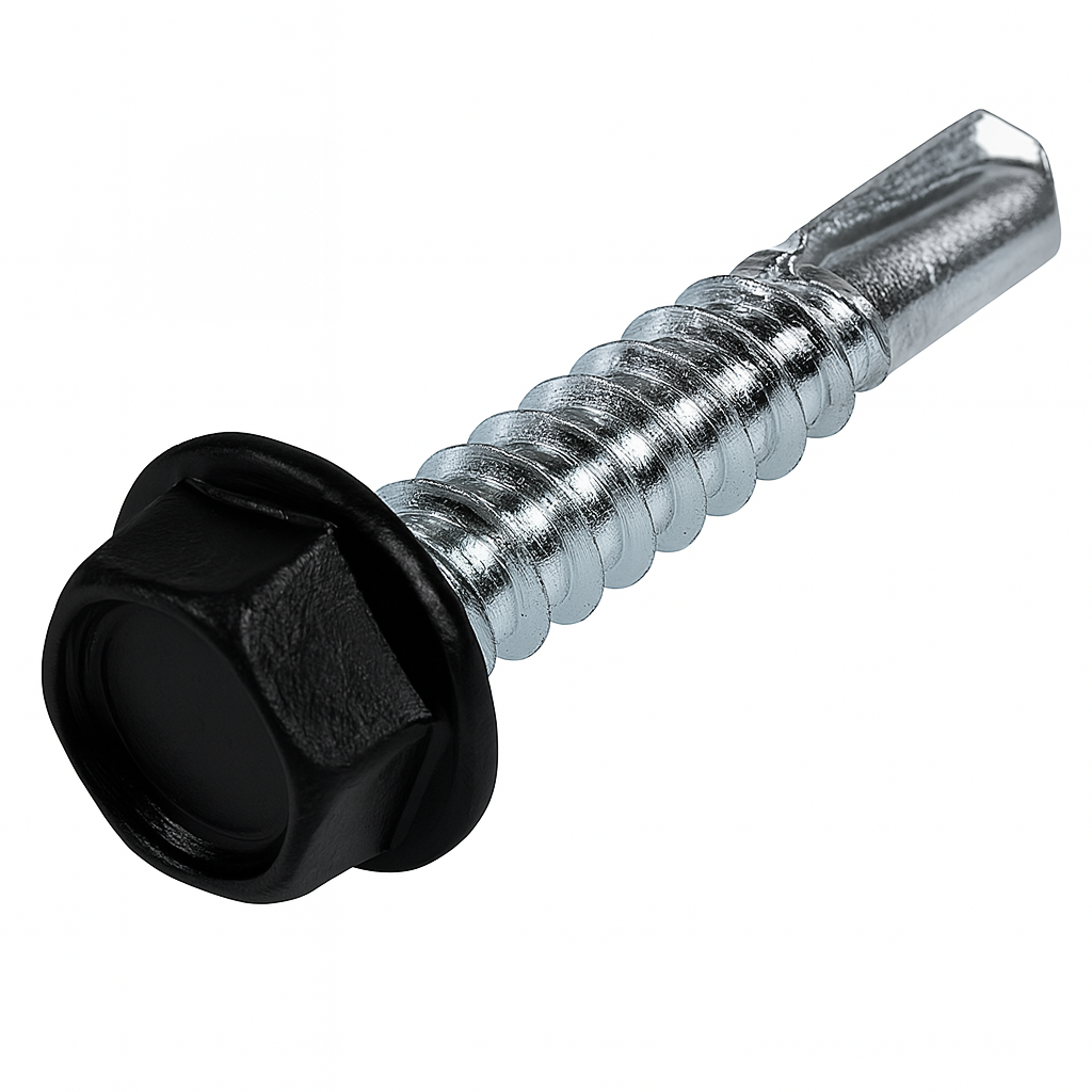 1/4-14 X 1 U/S HWH SDS CLEAR-1000 LIGHTENING POINT #12 HEAD PT. #18 BLACK